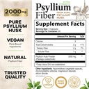 Psyllium Husk Capsules 1500 mg - Natural Fiber Supplement Pills, Daily Digestion, Colon Health, & Regularity Support, Plant Based Psyllium Husks Powder Caps, Vegan, Non-GMO - 120 Veggie Capsules 3