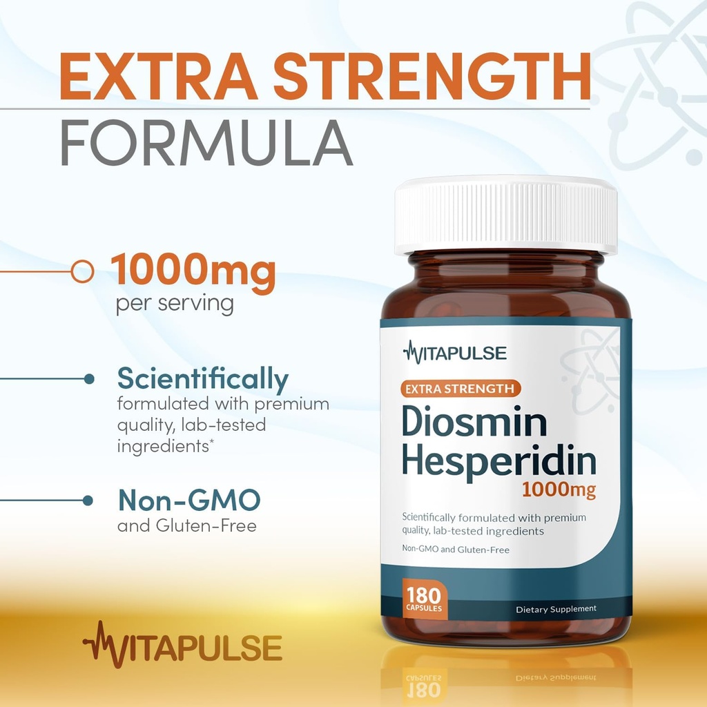 Hesperidin Plus 1000mg Per Serving (180 Vegetarian Capsules) - 90 Days Supply 5