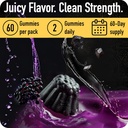 ad hoc 1100mg Gold Shilajit Gummies with Magnesium, Lions Mane, Rhodiola, Grape Seed - Himalayan Shilajit for Men Women, 85+ Trace Minerals & Fulvic Acid, Pure Shilajit for Energy Immune Support,60 Ct 4