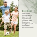 Organic Beet Root Capsules 1200 mg - Beet Root Powder & Juice Blend Supplement for High Blood Pressure and Circulation, Blood Flow Supplement for Men and Women - 120 Capsules 3