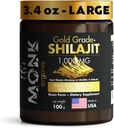 Organic Himalayan Shilajit Resin with Fulvic Acid, Humic Acid, 85+ Minerals- Gold Grade Plus - 100g, 1000 mg Per Serving - Energy, Stamina, Brain Support - Made in The USA 2
