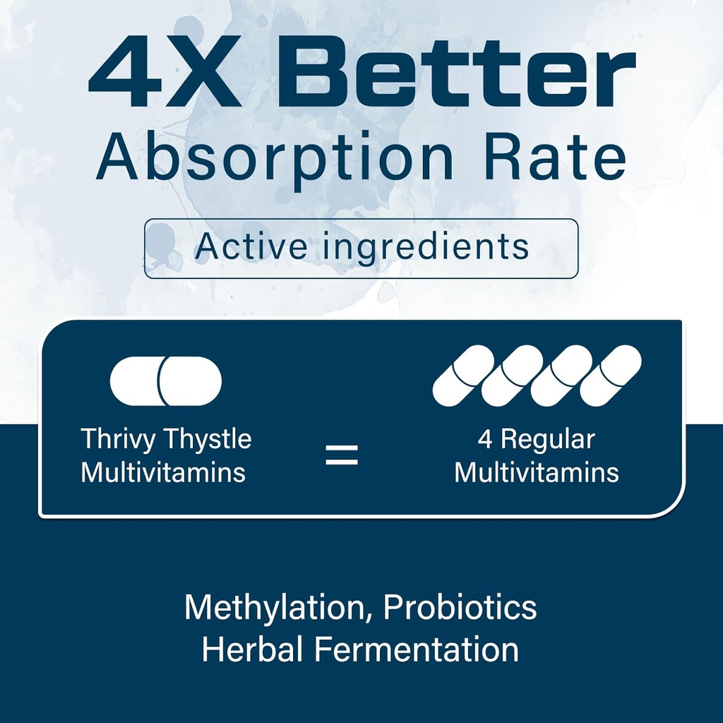 Men Multivitamins 50 Plus - Daily Multivitamin for Men with Fermented Herbal Extracts & 43 Vitamins and Minerals - Mens Vitamins Supports Memory & Brain, Energy, Bone Health 6