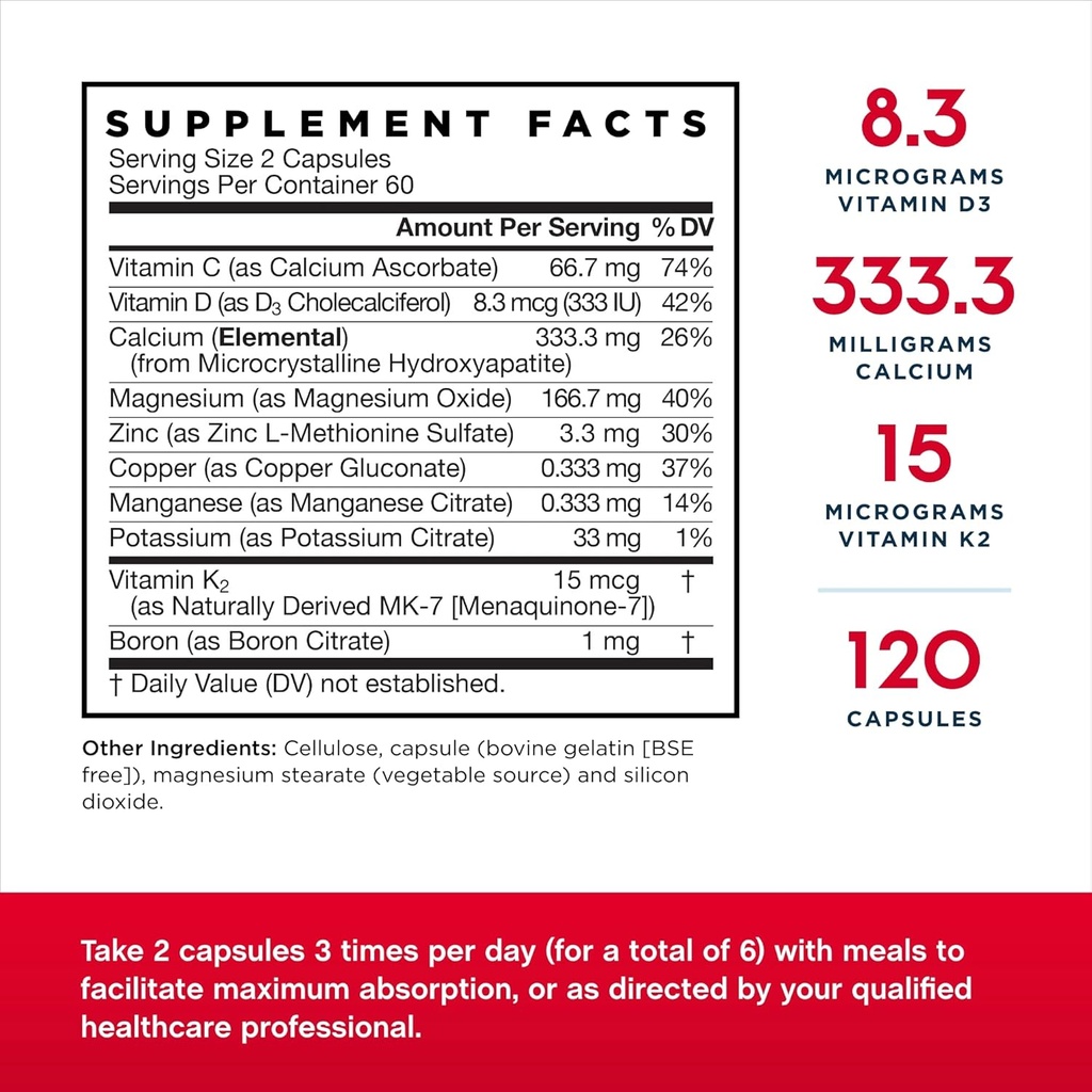 Jarrow Formulas Bone-Up, 120 Capsules (Pack of 2) 3