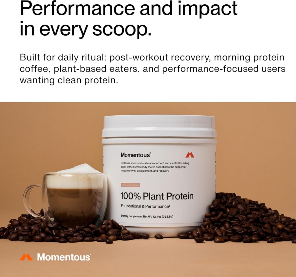 Momentous Vegan Protein Powder - 20 g Plant-Based Protein - NSF Certified for Sport - Gluten-Free - Non-GMO - 22 Servings for Essential Everyday Use - Chocolate 5