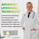 Fisetin 1200mg Liposomal Fisetin Supplements 98% Pure Fisetin Polyphenols Antioxidants Immunity Health Aging Cognitive Support Non-GMO 60 Capsules 4