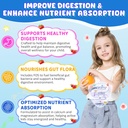 Kids Calcium Gummies + D3 & Magnesium for 4+, with Calcium Citrate Calcium Gluconate, Calcium Lactate, Probiotics & Prebiotics for Children Bone Health,Muscle Support,Digestive Health,Sugar Free 60Cts 6