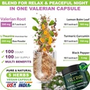 5in1 Valerian Root Capsules Plus L-Theanine, Lemon Balm, Turmeric and Black Pepper for Relaxation, Restful Night, Digestion & Immune Support - 100 Count 3