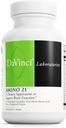 DAVINCI Labs Amino 21 - Supports Brain Function & Muscle Metabolism* - Amino Acid Dietary Supplement with L-Glutamine, L-Lysine HCl, Tyrosine, L-Arginine and More - Gluten-Free - 90 Capsules, 750 mg 2