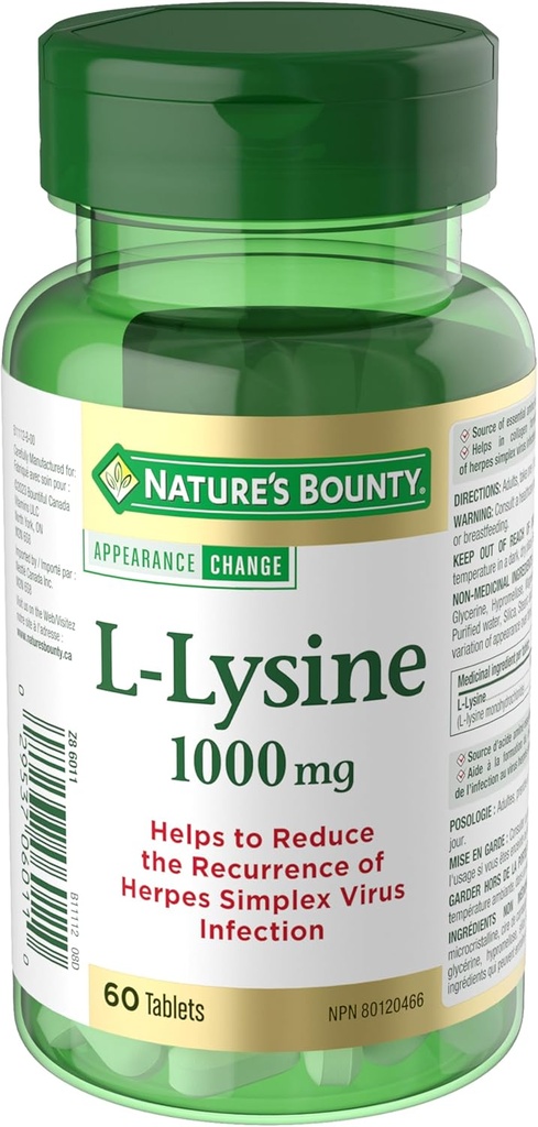 Nature's Bounty L-Lysine - 1000 mg - 60 Tablets 2