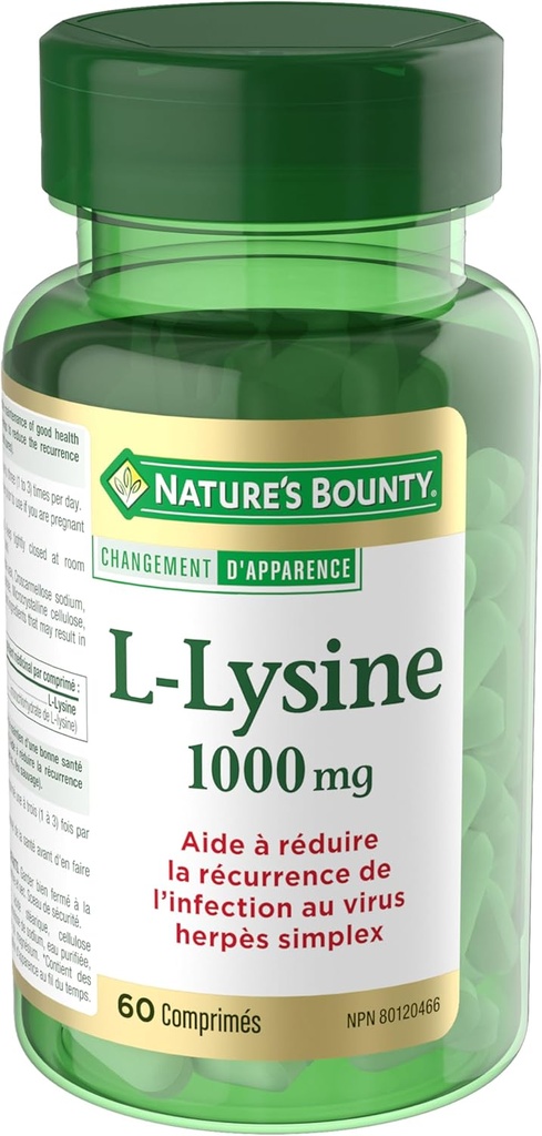 Nature's Bounty L-Lysine - 1000 mg - 60 Tablets 3