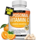 Liposomal Vitamin C 2100mg High Absorption Fat Soluble VIT C - Immune Support Collagen Booster Immunity Defense & Powerful Antioxidant, MCT Oil & Sunflower Lecithin, Acsorbic Acid, Vegan Non-GMO 2