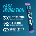 DripDrop Hydration Packets - Juicy Variety Pack - Single Serve Electrolytes Powder Drink Mix - Grape, Fruit Punch, Strawberry Lemonade, Cherry - Non-GMO, Gluten Free, Vegan - 16 Sticks 3