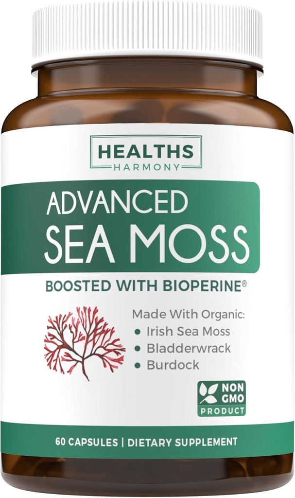 Bundle of Vitamin C Immune Support & Irish Sea Moss - Refresh & Revive Set - Vitamin C Immune Support with Zinc (60 Veg Capsules) & Irish Sea Moss with BioPerine (Non-GMO & Organic) - 60 Caps 4