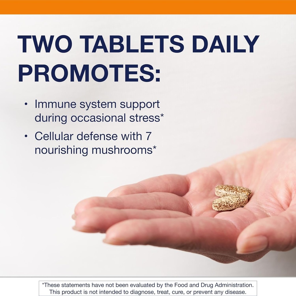 Metagenics Mycotaki - Immune Support for System Under Occasional Stress* - with Reishi, Shiitake, Fu-Ling, Turkey Tail, Oyster, Cordyceps & Maitake - Non-GMO & Gluten Free - 90 Tablets 3