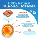 Salmon Oil for Dogs - Omega 3 for Dogs - 8 FL OZ Wild Alaskan Salmon Fish Oil - Natural EPA & DHA Fatty Acids for Skin & Coat, Allergy, Joint & Bone Health - Liquid Support Supplement for Shedding 4