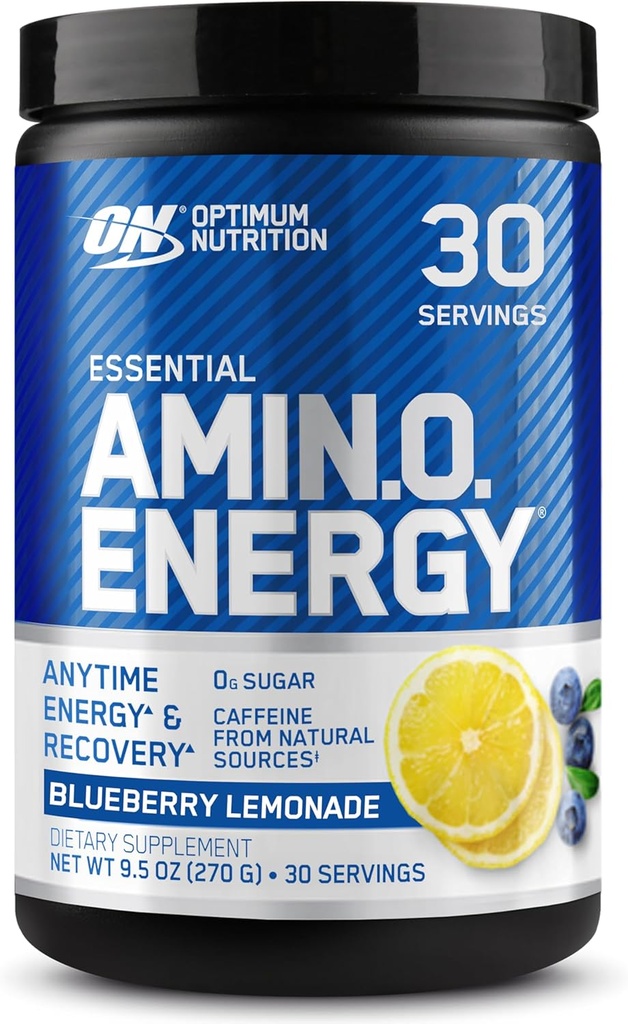 Optimum Nutrition Amino Energy - Pre Workout with Green Tea, BCAA, Amino Acids, Keto Friendly, Green Coffee Extract, Energy Powder - Blueberry Lemonade, 30 Servings (Packaging May Vary) 2