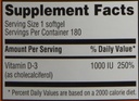 Trader Joe's Vitamin D-3 1000iu, 180softgels 4
