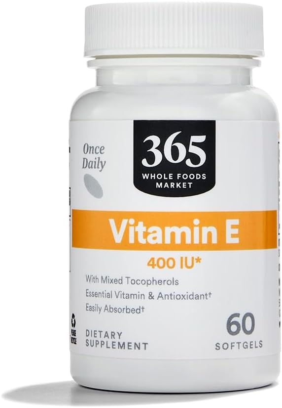 365 by Whole Foods Market, Vitamin E 400 IU with Mixed Tocopherols, 60 Count 2