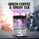 EVL BCAAs Amino Acids Powder - BCAA Energy Pre Workout Powder for Muscle Recovery Lean Growth and Endurance - Rehydrating Post Workout Recovery Drink with 6 Key Electrolytes - Grape Splash 3