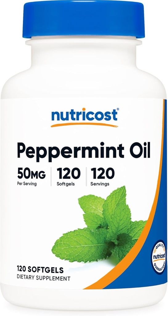 Nutricost Peppermint Oil Softgels (120 SFG) (50 MG) - Gluten Free, Third Party Tested and GMO Free 2