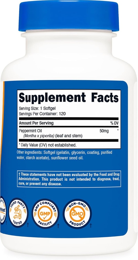 Nutricost Peppermint Oil Softgels (120 SFG) (50 MG) - Gluten Free, Third Party Tested and GMO Free 6