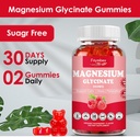 Magnesium Glycinate Gummies 500mg | Relaxation Calm Magnesium Gummies | Sugar-Free | Non-GMO | Gluten-Free | Vegan-Friendly for Adults & Kids (60 Raspberry Gummies) 4
