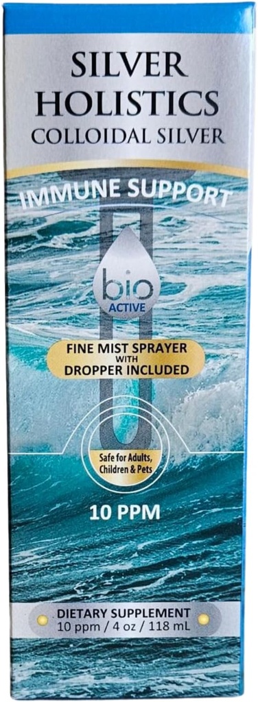 Silver HOLISTICS Colloidal Silver Liquid Bundle – Includes Colloidal Silver Spray (4 OZ) & Refill Solution (16 OZ) with Free Dropper - Immune Support Supplement for Children, Adults, & Pets 5