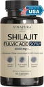 VINATURA Shilajit for Men and Women - 1000mg Pure Himalayan Shilajit Capsules, standardized to 50% Fulvic Acid - 60 Capsules 2