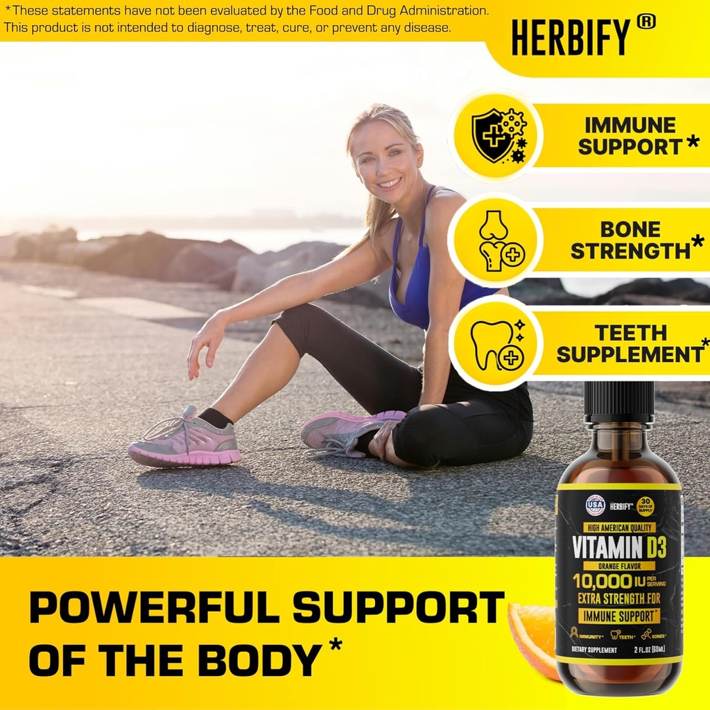 HERBIFY Bundle - Mullein Leaf Extract & Vitamin D3 - Respiratory Support & Immune Boost 6