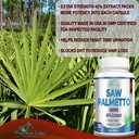 Extra Strength Saw Palmetto - 45% Extract Prostate Supplement, Decrease Frequent Urination, DHT Blocker for Hair Growth, Non-GMO, 100 Capsules 4