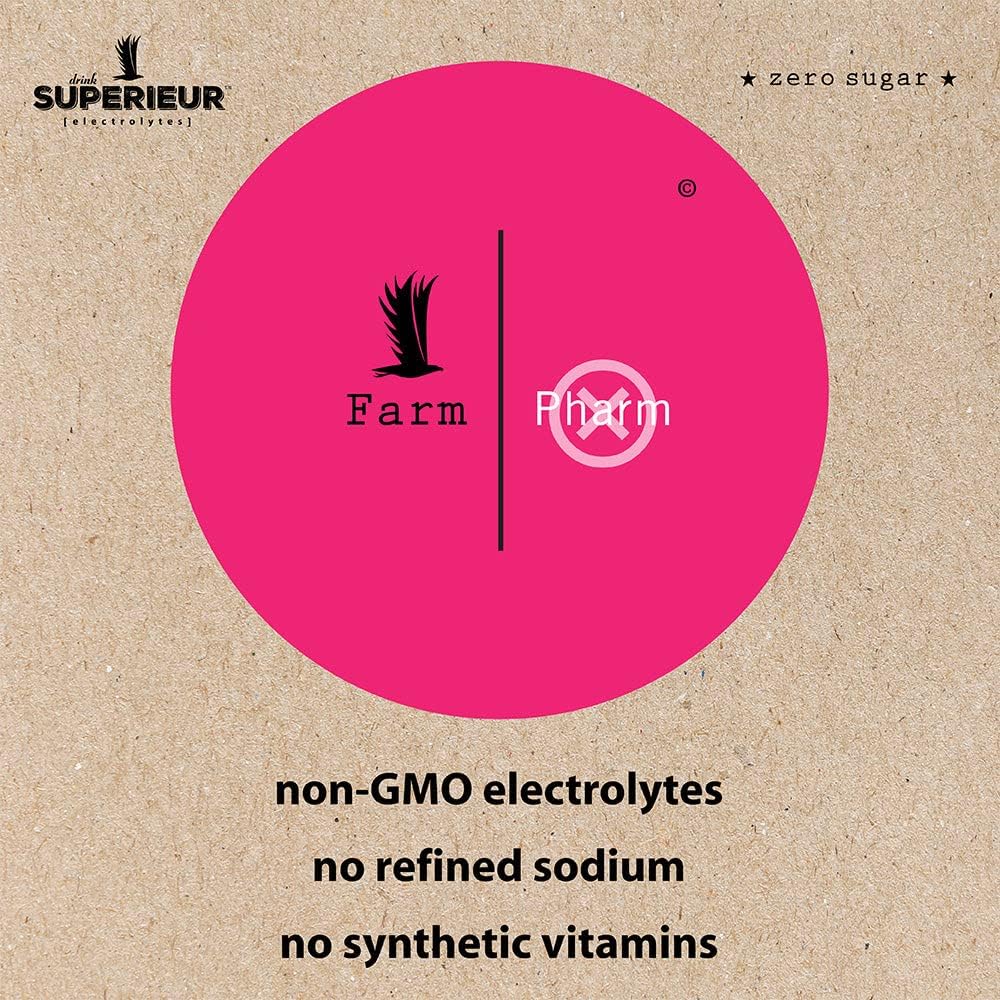 Superieur Electrolyte Powder Packets - Vegan Electrolyte Hydration Powder w/Sea Minerals - Keto Friendly, Non-GMO, Zero Sugar Electrolyte Supplement - Healthy Sports Drink - Watermelon (14 Packets) 5