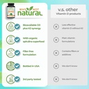 Why Not Natural Vitamin D3 K2 (MK-7) with Organic Spirulina, 10000 IU Extra Strength Supplement in Veggie Capsules, Supports Bone Health, Immune System and Mood 6