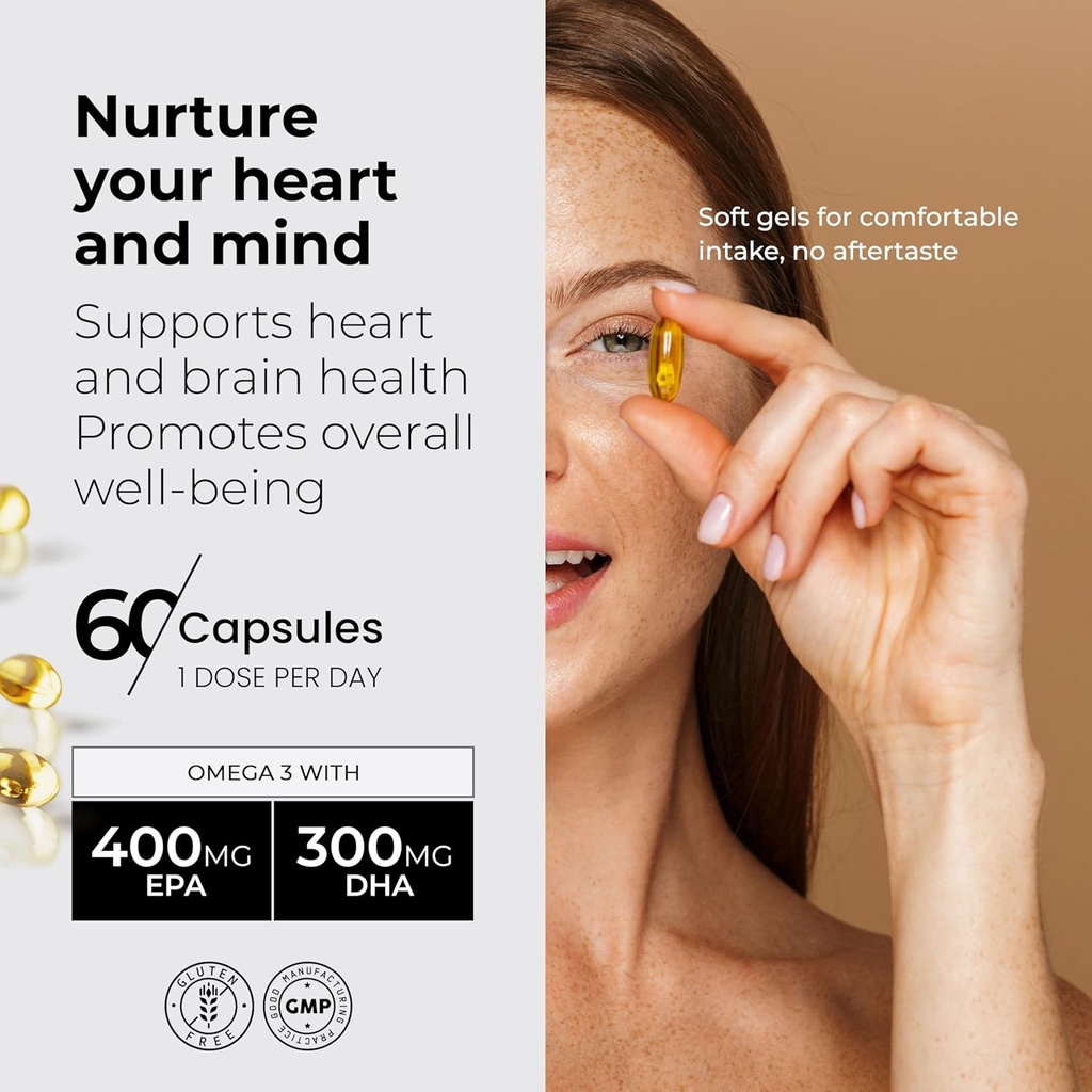 Fish Oil Softgels & Vitamin C Blend, Premium Vitamin C Powder & Omega-3 Protocol, Energy Boosting, Vegan, Gluten-Free (1-Month Supply) 4