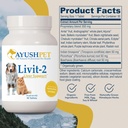 Ayush Pet Livit-2 - Dog Liver Support Supplement, Natural Liver Support for Cats, Dogs & Horses, Supports Overall Wellness, Healthy Skin and Coat for Pets - 90 Tablets 4