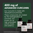 Smarter Nutrition Curcumin Softgels - Vegan High Absorption 400 mg Curcumin Supplement Standardized to 95% Tetrahydrocurcuminoids + Black Seed Oil & Ginger for Joint & Immune Health - 360 Ct 3