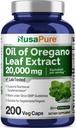 NusaPure Oregano Oil Extract 20000mg | 200 Veggie Powder Capsules | Naturally Occurring Carvacrol | Non-GMO and Extract 65:1 2