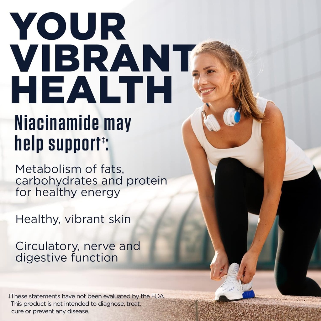 KAL Niacinamide 250mg Tablets, Vitamin B3 Supplement for Skin Health, Energy Metabolism, Nerve, Circulation and Digestion Support, Enhanced Absorption ActivTabs, Vegan, 100 Servings, 100 Tablets 4