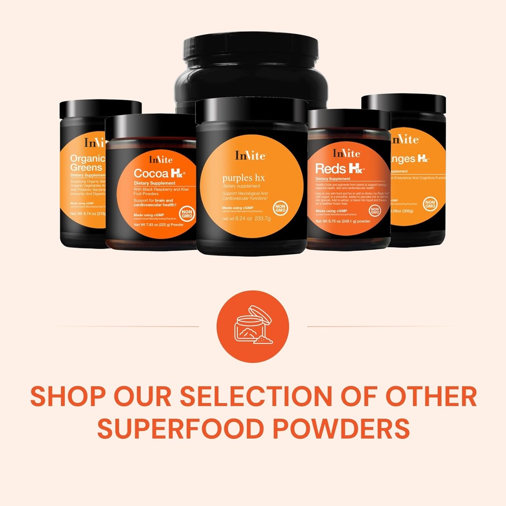 Invite Health Cocoa Hx® - Supports Circulation, Energy and Metabolism - Advanced Vegan Superfood Supplement - 30 Servings 4