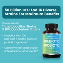 Zentastic Probiotics & Prebiotics Supplement - 50 Billion CFU - for Men & Women’s Immune & Digestive Health - 16 Strains - Shelf Stable - 300 Delayed Release Veggie Capsules 4