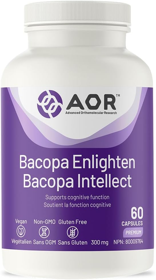 AOR, Bacopa Enlighten, Ayurvedic Bacopa Monnieri Supplement, 300 mg, Vegan, 60 Capsules (60 Servings) 2