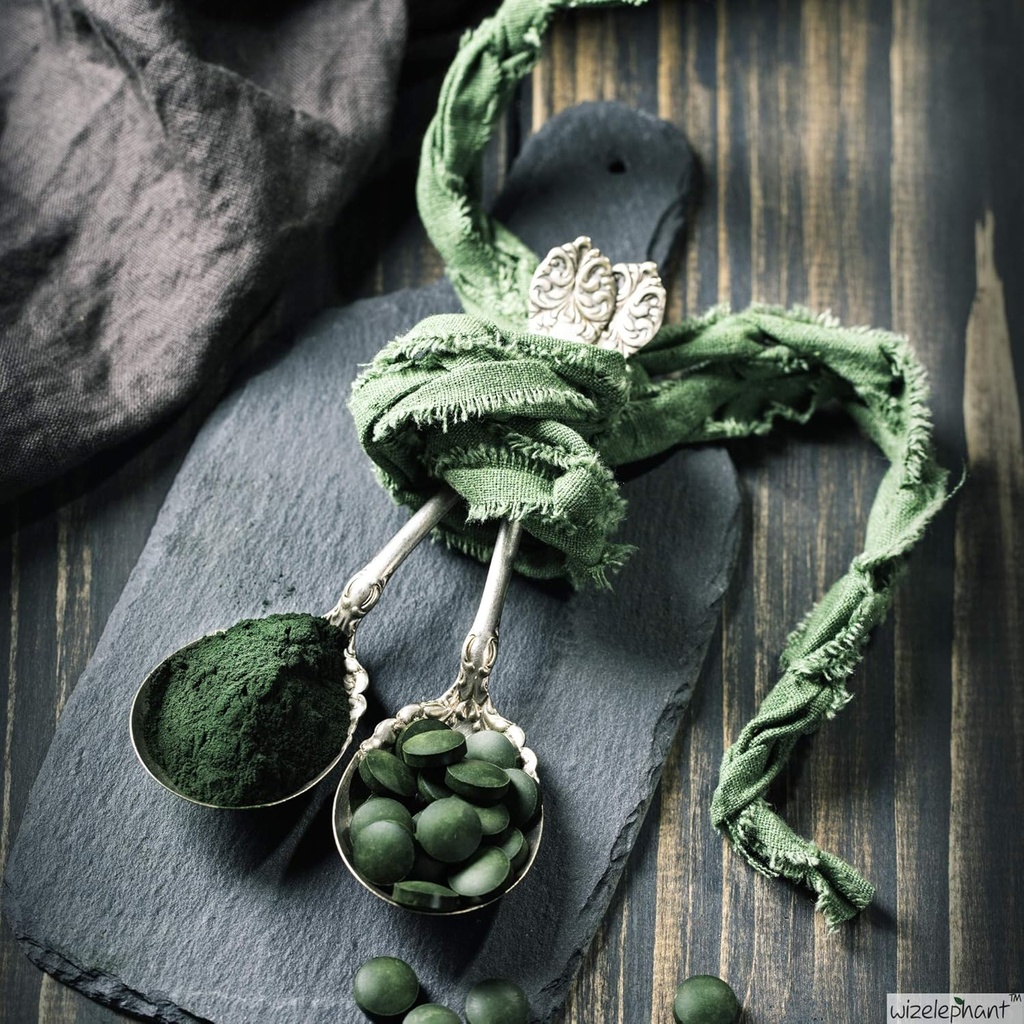 Chlorella Spirulina Powder Organic + Spirulina Chlorella Tablets | Organic| Rich in Chlorophyll | Greens Superfood Powder & Tablets Bundle 5