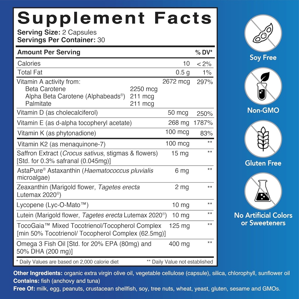 Patient One Fat Soluble Vitamins Complete | Supplement to Support Whole-Body Wellness* | with Vitamins A, D, E, K, Carotenoids and More | 60 Capsules 3