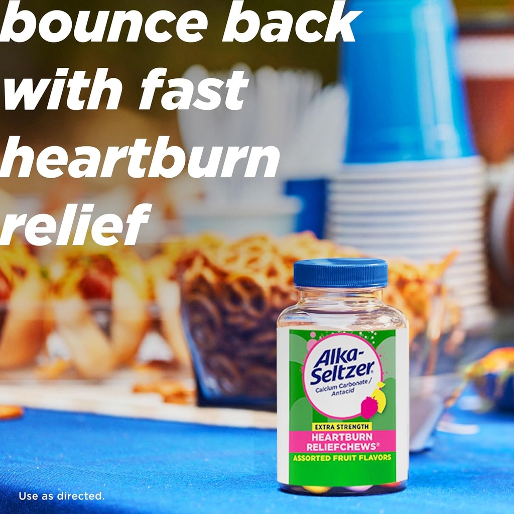 Alka-Seltzer Extra Strength Heartburn ReliefChews, Antacid for Fast Heartburn & Acid Indigestion Relief On the Go, 200 Ct 3