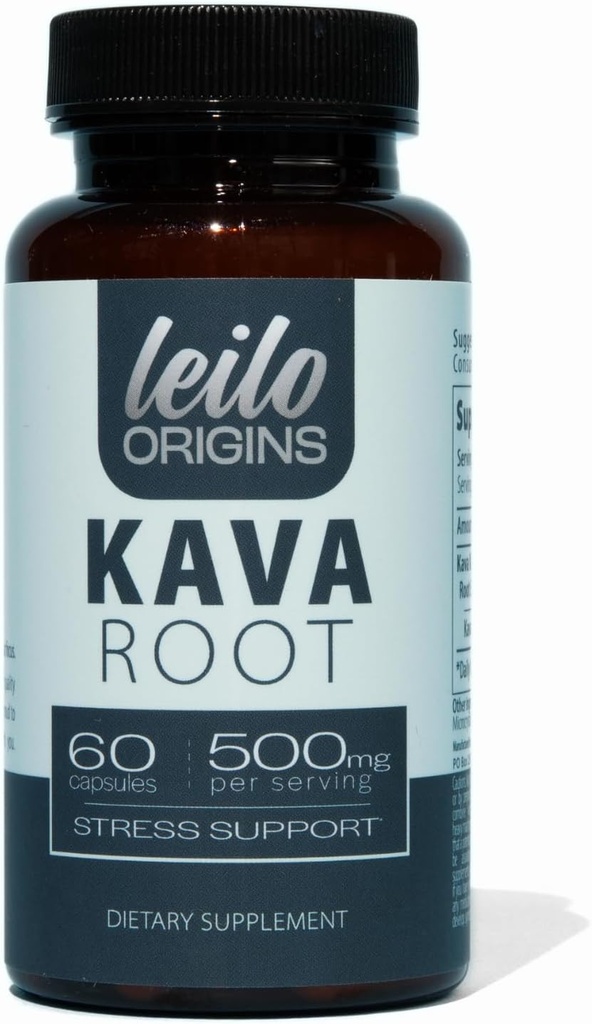 LEILO Kava Root Capsules | 500mg of Noble Extract/Serving to Support Stress and Promote Relaxation | (60 Vegan Capsules) 2