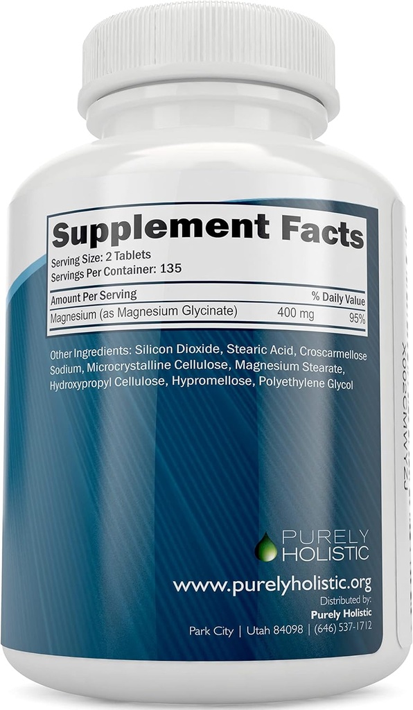 Magnesium Taurate 400mg + Magnesium Glycinate 400mg - High Absorption & Highly Bioavailable - Vegan Bundle - 270 + 270 Tablets 5