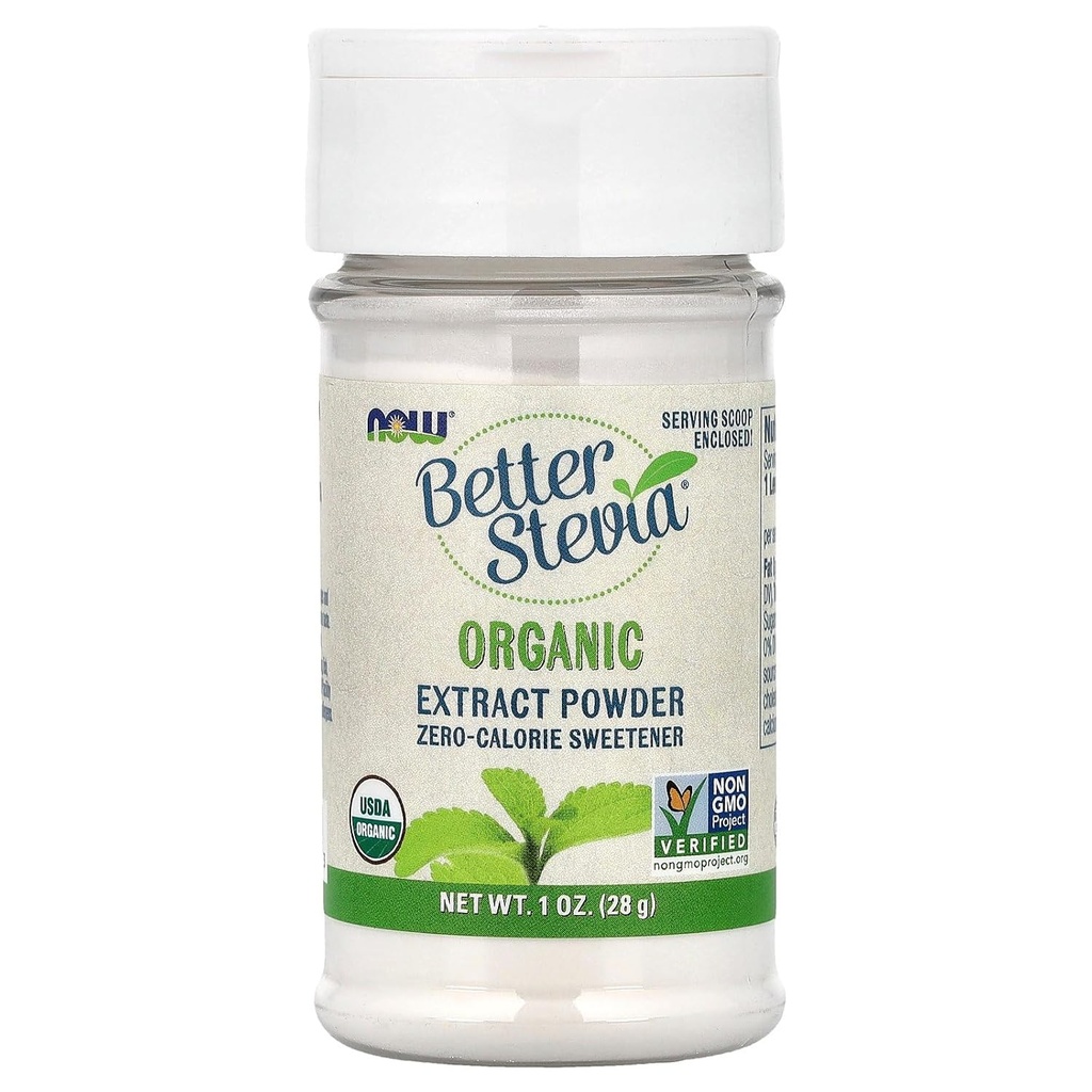 Now Foods Better Stevia Zero Calorie Sweetener Extract Powder, Organic 2