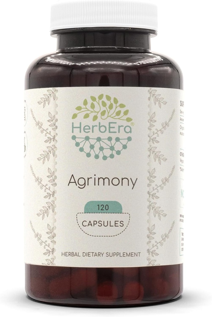 HerbEra Agrimony 120 Capsules, 400 mg, Agrimony (Agrimonia Eupatoria) Dried Herb (120 Capsules) 2