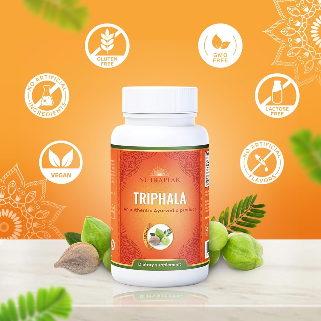 Triphala Capsules - 2000mg - Ayurvedic Triphala Guggulu Blend Made with Amla Haritaki Bibhitaki Powder - 120 Capsules - Vegan Non-GMO Soy Free Gluten Free 6