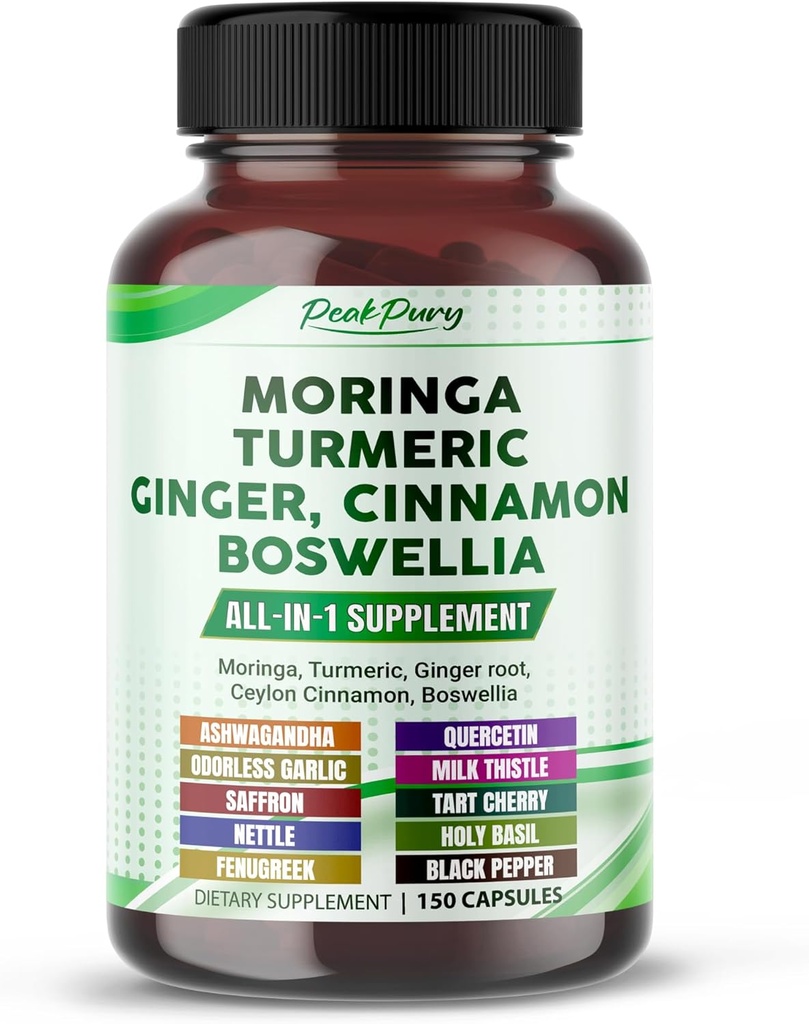 Moringa, Turmeric, Ginger Root, Ceylon Cinnamon, Boswellia - Made in USA 2