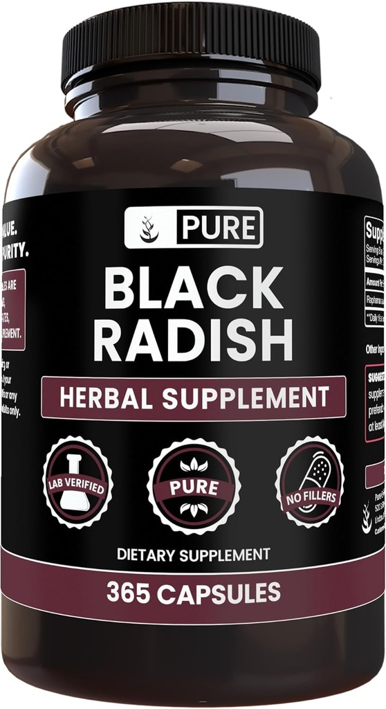 Pure Original Ingredients Black Radish (365 Capsules) No Magnesium Or Rice Fillers, Always Pure, Lab Verified 2